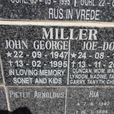 MILLER John George 1947-1995 :: MILLER Joe-Don 1984-2004