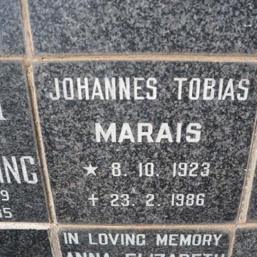 MARAIS Johannes Tobias 1923-1986