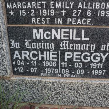 MCNEILL Archie 1906-1979 &amp; Peggy 1911-1997