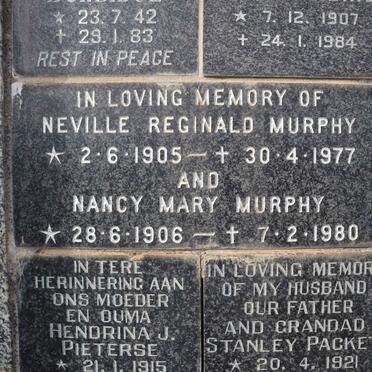 MURPHY Neville Reginald 1905-1977 &amp; Nancy Mary 1906-1980
