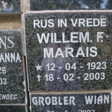 MARAIS Willem F. 1923-2003