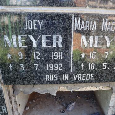 MEYER Joey 1911-1992 :: MEYER Maria Magdalena 1932-1998