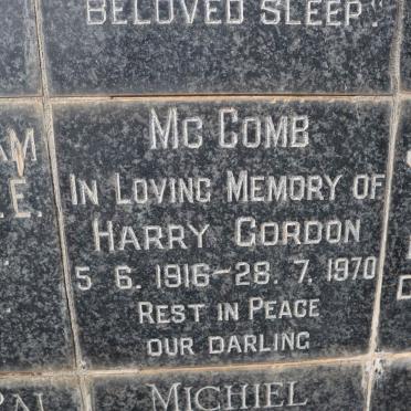 MCCOMB Harry Gordon 1916-1970