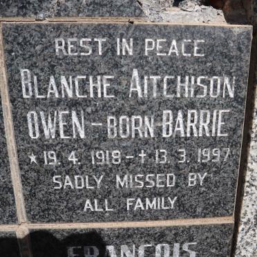 OWEN Blanche Aitchison nee BARRIE 1918-1997