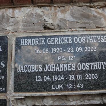 OOSTHUYSEN Hendrik Gericke 1920-2002 :: OOSTHUYSEN Jacobus Johannes 1924-2003