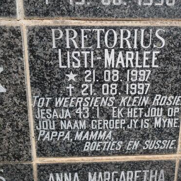 PRETORIUS Listi-Marlee 1997-1997