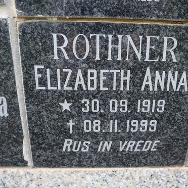 ROTHNER Elizabeth Anna 1919-1999
