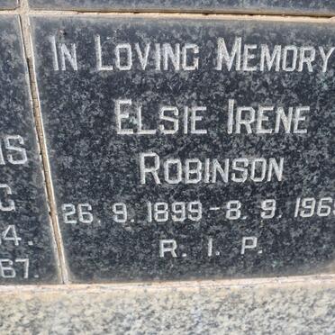 ROBINSON Elsie Irene 1899-1969