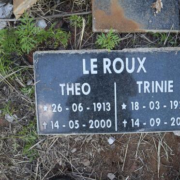 ROUX Theo, le 1913-2000 &amp; Trinie 1920-2011