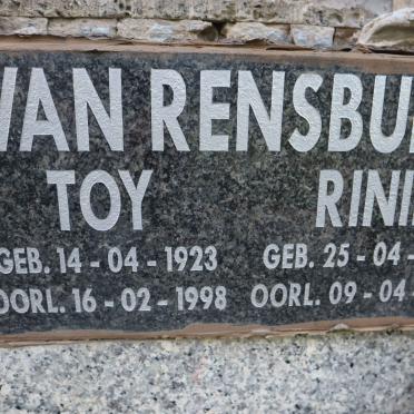 RENSBURG Toy, van 1923-1998 &amp; Rinie 1929-2012