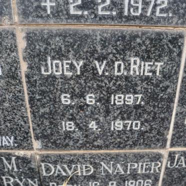 RIET Joey, v.d. 1897-1970