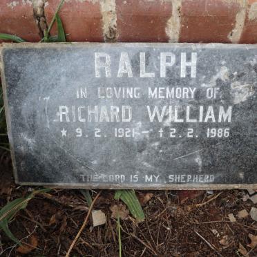 RALPH Richard William 1921-1986