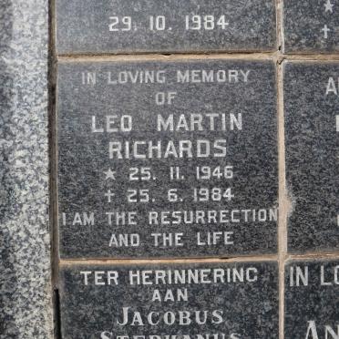 RICHARDS Leo Martin 1946-1984