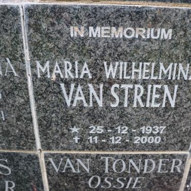 STRIEN Maria Wilhelmina, van 1937-2000