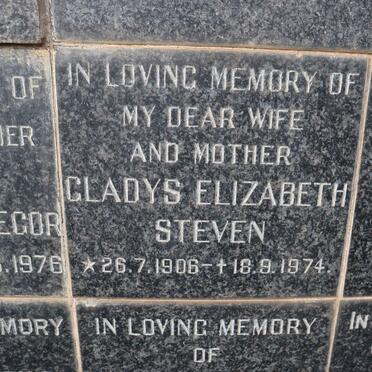 STEVEN Gladys Elizabeth 1906-1974