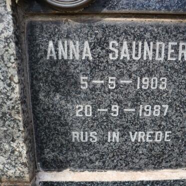 SAUNDERS Anna 1903-1987
