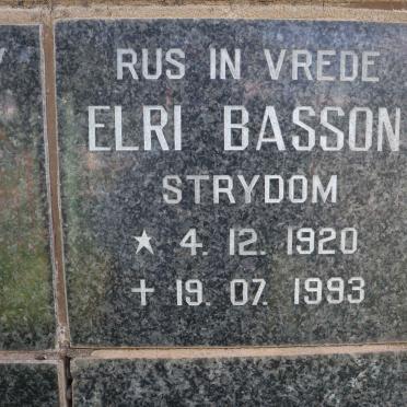 STRYDOM Elri Basson 1920-1993