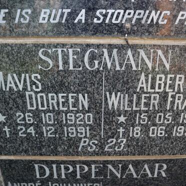STEGMANN Albert Willer Fraser 1915-1994 &amp; Mavis Doreen 1920-1991