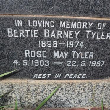TYLER Bertie Barney 1898-1974 &amp; Rose May 1903-1997