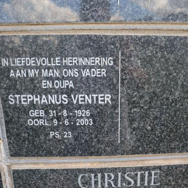 VENTER Stephanus 1926-2003