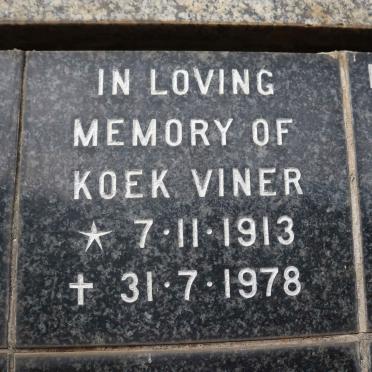 VINER Koek 1913-1978
