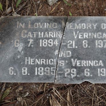 VERINGA Henricus 1895-1977 &amp; Catharine 1894-1972