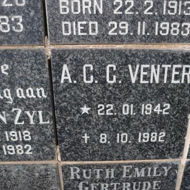 VENTER A.C.G. 1942-1982