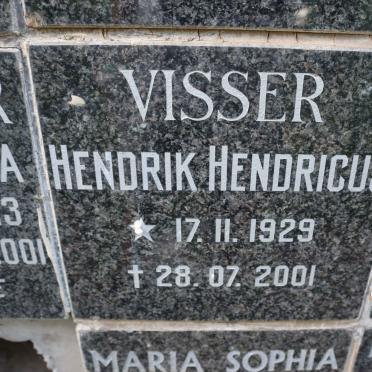 VISSER Hendrik Hendricus 1929-2001