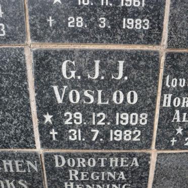VOSLOO G.J.J. 1908-1982