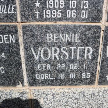 VORSTER Bennie 1911-1995