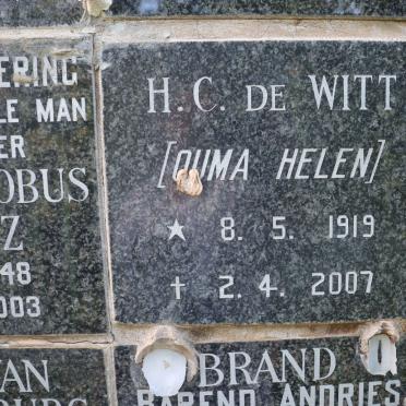 WITT H.C., de 1919-2007