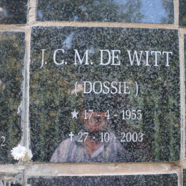 WITT J.C.M., de 1955-2003