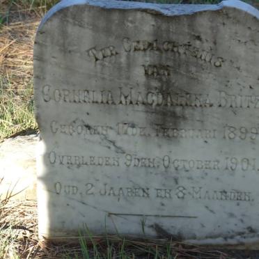 BRITZ Cornelia Magdalena 1899-1901