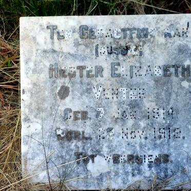 VENTER Hester Elizabeth 1914-1918