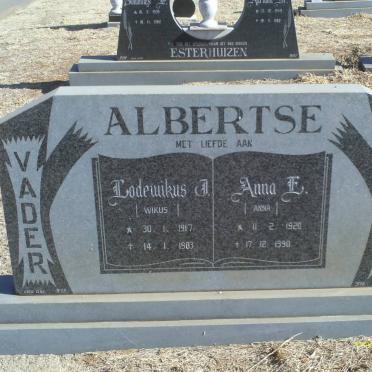 ALBERTSE Lodewikus J. 1917-1983 &amp; Anna E. 1920-1990