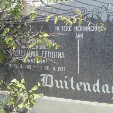 BUITENDAG Wilhelmina Ferdina nee IMMELMAN 1913-1977