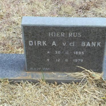 BANK Dirk A., v.d. 1895-1979