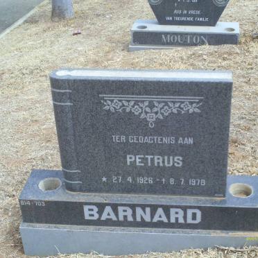 BARNARD Petrus 1926-1978