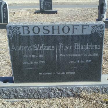 BOSHOFF Andreas Stefanus 1913-1973 &amp; Elsie Magdelena BEZUIDENHOUT 1916-1967