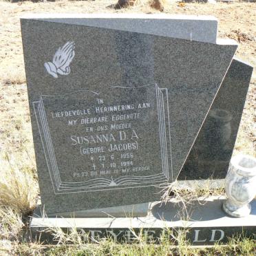 BEYLEFELD Susanna D.A. nee JACOBS 1956-1994