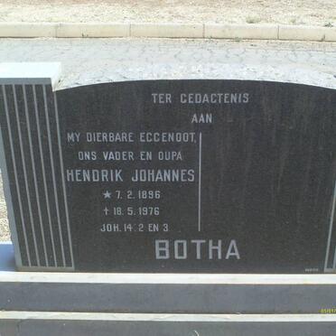 BOTHA Hendrik Johannes 1896-1976