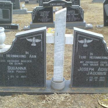 COETZEE Joseph Adriaan Jacobus 1925-1993 &amp; Susanna POISAT 1927-