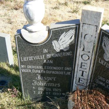 CLOETE Jasper Johannes 1925-1993