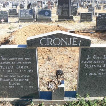CRONJE Pieter John 1927-1990 &amp; Susanna Wilhelmina 1923-1993 :: CRONJE Pierre Etienne Louis 1962-1991