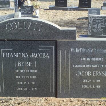COETZEE Jacob Ernst 1914-1975 &amp; Francina Jacoba 1911-1978 :: COETZEE Martin J. 1937-1973  