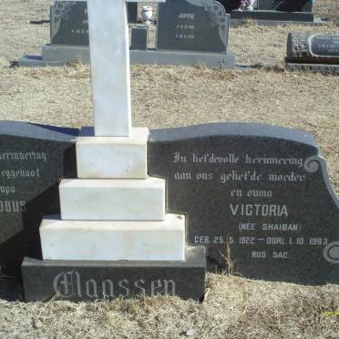 CLAASSEN Petrus Jacobus 1918-1973 &amp; Victoria SHAIBAN 1922-1983   