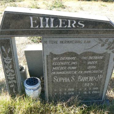 EHLERS Barend J.P. 1918-2005 &amp; Sophia S. 1918-1991