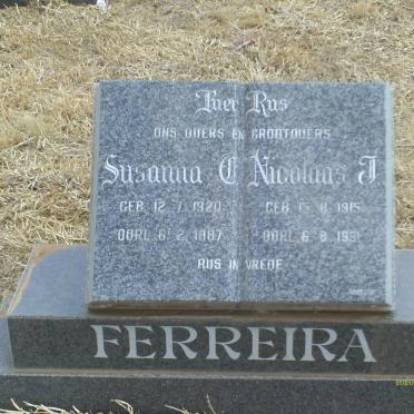 FERREIRA Nicolaas J. 1915-1981 &amp; Susanna C. 1920-1987