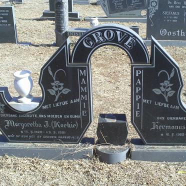 GROVE Hermanus G. 1922 &amp; Margaretha J. 1920-1981