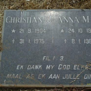 GERBER Christian J. 1904-1975 &amp; Anna M.A. 1914-1981 